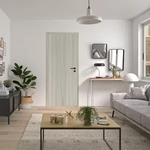 Bloc-porte alvéolaire chêne gris poussant droit 204 x 83 cm
