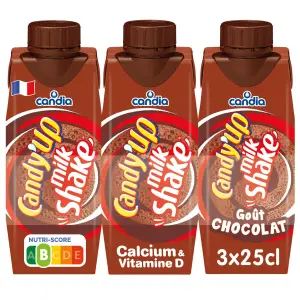 CANDY'UP Milkshake au chocolat 3x25cl