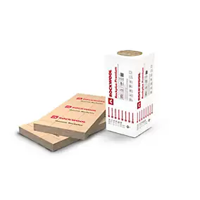 Panneau laine de roche Rockwool Rockplus premium - 0,60 x 1,35m ép.120 mm R. 3,75m²K/W (lot de 3 panneaux)