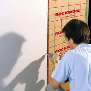 Panneau laine de roche revêtue kraft "Rockmur" - L.135 x l.60 x Ép. 45 mm
