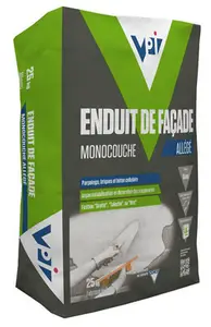 Enduit de façade monocouche allégé blanc 25kg