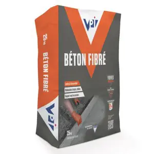 Béton fibré pour chapes et dalles gris - sac de 25 kg