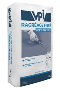 Ragréage fibré forte épaisseur 10 à 40 mm 25 kg intérieur extérieur