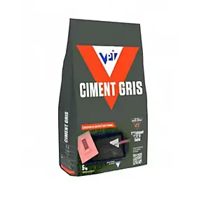 Ciment VPI gris 5kg sols et murs intérieur/extérieur