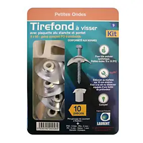 Kit de 10 fixations pour plaque polyester petites ondes