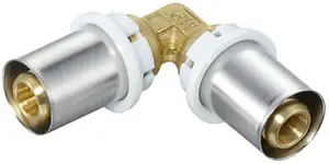 Coude égal à sertir pour tube multicouche Ø 16 mm