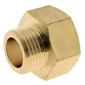 Réduction laiton Femelle 15/21 (1/2") - Mâle 12/17 (3/8"), lot de 2