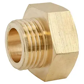Réduction laiton Femelle 20/27 (3/4") - Mâle 15/21 (1/2"), lot de 2