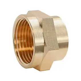 Réduction laiton avec butée interne Femelle 15/21 (1/2") - Femelle 12/17 (3/8"), lot de 2