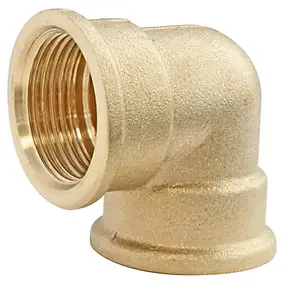 Coude laiton double Femelle 15/21 (1/2"), lot de 2