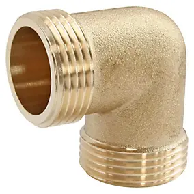Coudé laiton double mâle 12/17 (3/8")