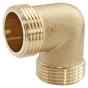 Coude laiton double Mâle 15/21 (1/2"), lot de 2