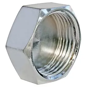 Bouchon laiton chromé Femelle 20/27 (3/4"), lot de 2