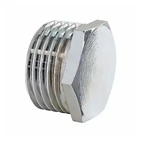 Bouchon laiton chromé Mâle 12/17 (3/8"), lot de 2