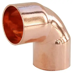 Coude petit rayon à souder embouts femelles angle 90° pour tube cuivre Ø10, lot de 2