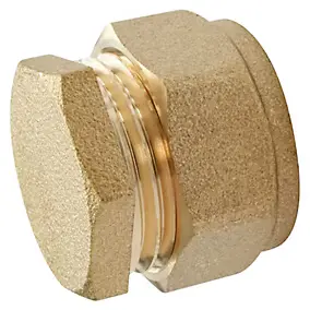 Bouchon bicône Somatherm for you en laiton à compression pour tube de cuivre Ø 14 mm