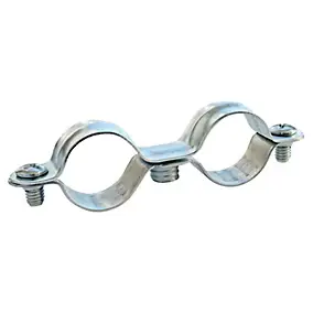 Collier de fixation double pour tube Ø12 mm, lot de 10