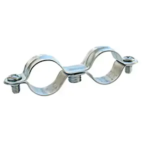 Collier de fixation double pour tube Ø14 mm, lot de 10
