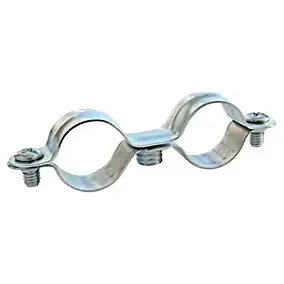 Collier de fixation double pour tube Ø28 mm, lot de 2