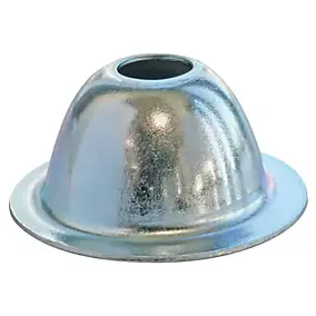 Rosace conique - Acier nickelé - Hauteur 9 mm - Ø 28 mm - Sachet de 10 pièces