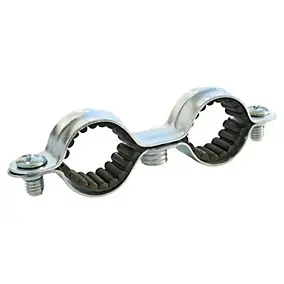 Collier de fixation double isophonique pour tube Ø14 mm, lot de 10
