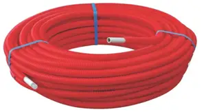 Couronne tube Multicouche prégainé rouge Ø16 longueur 25 mètres