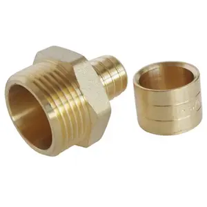 Lot de 2 raccords droit à glissement pour tube PER Ø16 - droit mâle 20/27 (3/4")