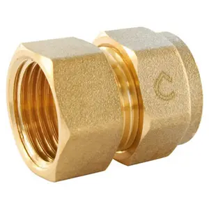 Raccord droit femelle PER à compression Ø16 - Femelle 12/17 (3/8")