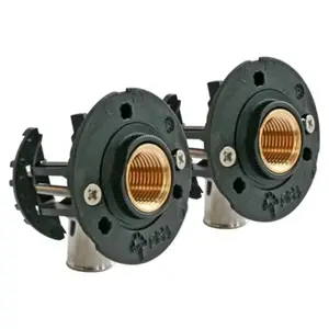 Fixation pour robinetterie Bain Douche pour PER Ø12 raccord à sertir sortie femelle 15/21 (1/2")
