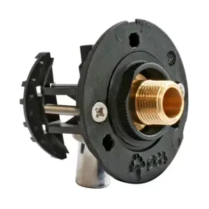 Fixation pour robinetterie de WC pour PER Ø12 raccord à sertir sortie mâle 12/17 (3/8")