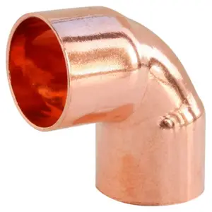 Coude petit rayon à souder embouts femelles angle 90° pour tube cuivre Ø22 - sachet de 10 pièces