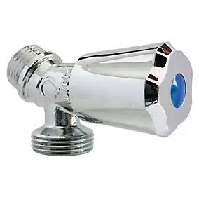 Robinet à sortie de bec inclinée pour raccord machine à laver / installation réseau d'eau, Entrée Mâle 1/2" - Sortie Mâle 3/4" Somatherm for you