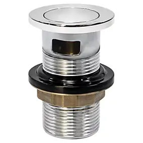 Bonde de lavabo clic-clac avec trop-plein Ø60 mm laiton chromé - Ondee