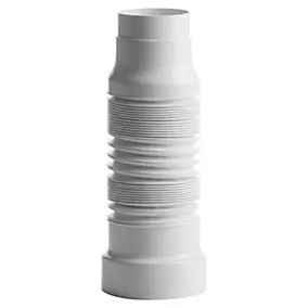 Pipe WC souple l. 250 - 590 mm blanc - Ondee