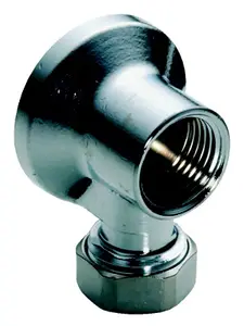 Applique murale à collet battu femelle pour tube Ø 14 mm 15 x 21 mm