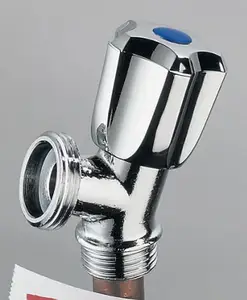 Robinet oblique pour machine à laver en laiton chromé 15x21 mm