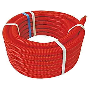 Couronne PER prégainé rouge Ø12 longueur 25 mètres