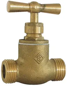 Robinet d'arrêt à potence sans purge, mâle/mâle, filetage 12x17 mm