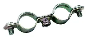 10 colliers doubles de fixation - Ø 14 mm