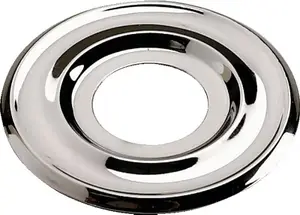 2 rosaces plates laiton chromé pour moulures Ø 27 x 15 x 21 mm