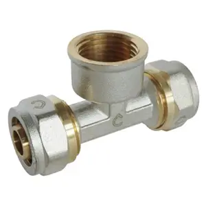 Té pour tube multicouche Ø16 mm – Femelle 15x21 / (1/2)