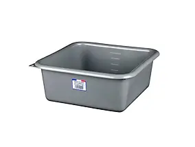 Bassine cuvette carrée 5.5L coloris gris charbon