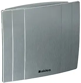 Extracteur d'air Ø100 mm temporisé finition gris aluminium, Aldes Déco