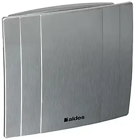Extracteur d'air VMC Ø125 mm temporisé finition gris aluminium, Aldes Déco