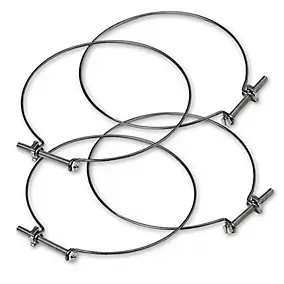 Collier Aldes Ø 80 mm pour raccord conduit souple, lot de 4
