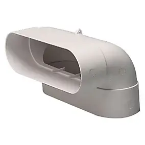 Coude vertical Aldes 100 x 40 mm blanc