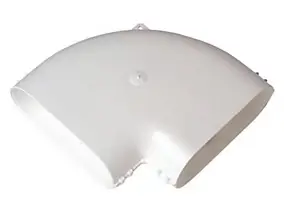 Coude horizontal Aldes 100 x 40 mm blanc