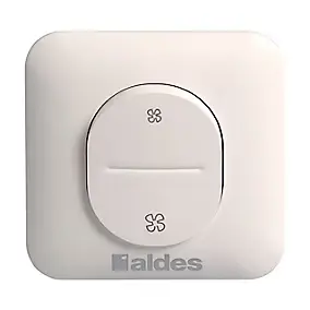 Interrupteur de commande chauffage/climatisation Aldes blanc