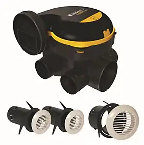 Kit VMC simple flux autoréglable EasyHome avec grilles BIP