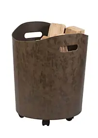 Rangement à bûches et granulés Dixneuf Omego marron